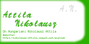 attila nikolausz business card